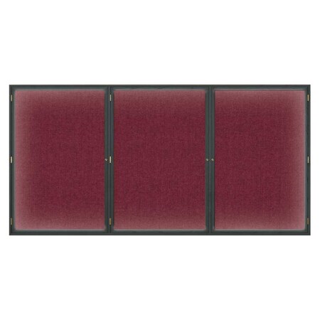 United Visual Products Open Faced Easy Tack Board, 72"x48", Green Fabric/Gold UV9010AEZ-GREEN-GOLD